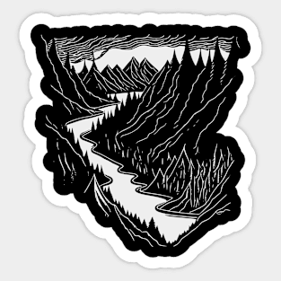 Mountains Rivers Sticker